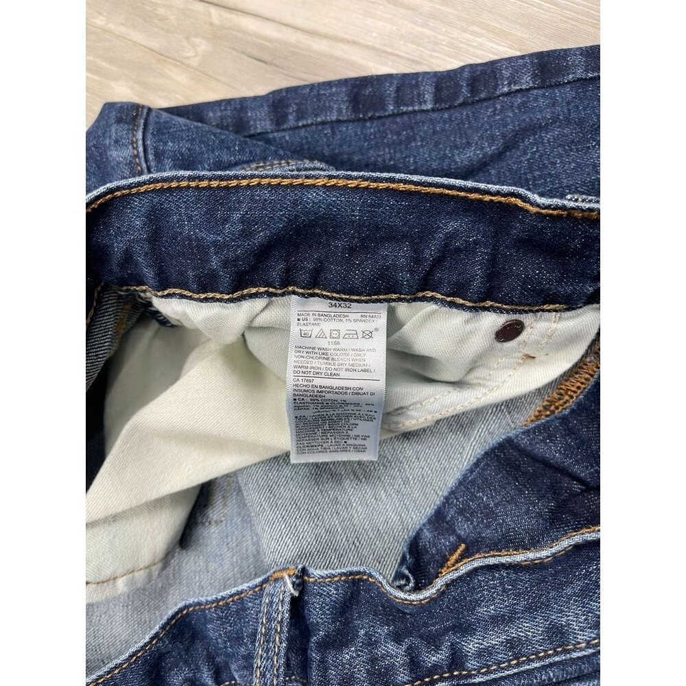 Old Navy Mens Loose Jeans 34x32 Dark Wash Blue Denim Built In Flex - Picture 4 of 7